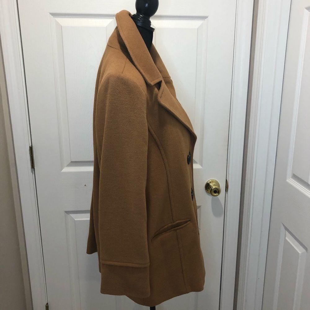 Monroe & Main tan button front pea coat size x large - Picture 7 of 14